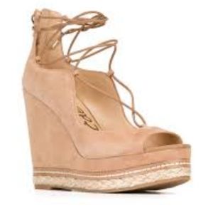 Sam Edelman ultra high lace up wedge